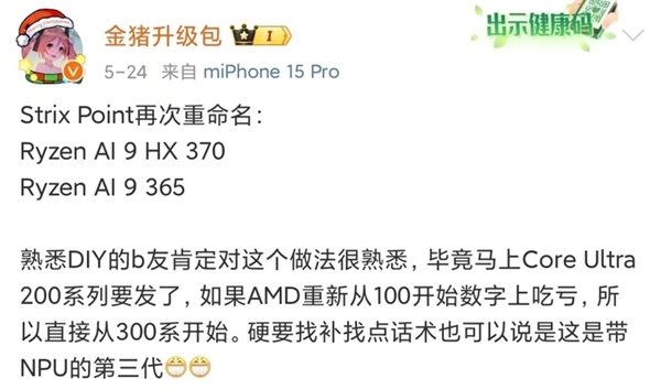 AMD下一代移动处理器已在路上：锐龙AI  300系列蓄势待发