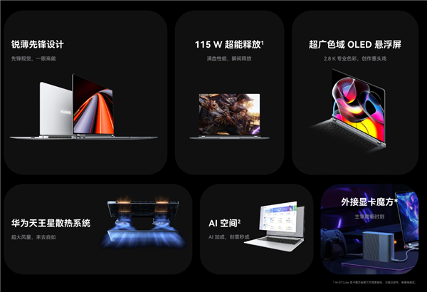 顶配10999元！华为MateBook  GT  14预售：最高酷睿Ultra  9、支持外接显卡