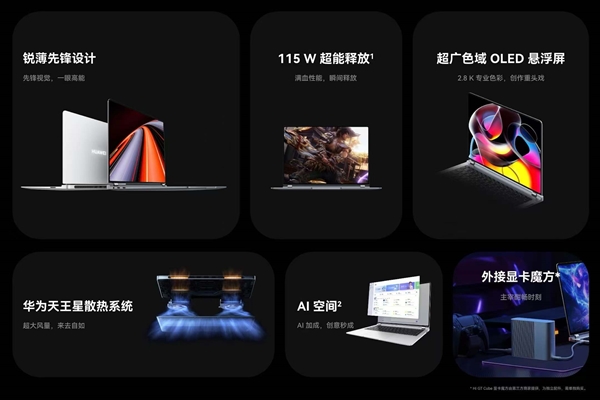 7499元起！华为MateBook  GT  14正式发布：115W巅峰性能释放、支持显卡魔方