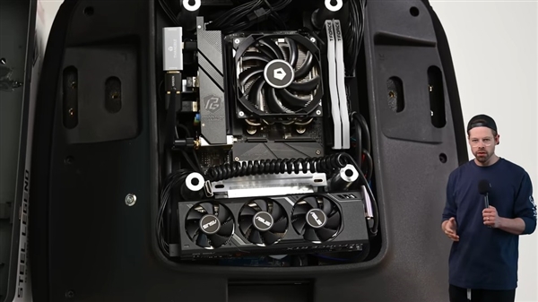 这椅子不简单！9800<i></i>X3D+RTX 4060塞进电竞椅：一根线即可运行