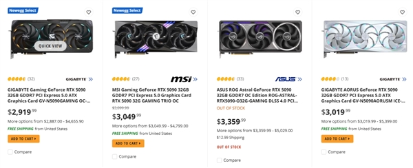 RTX 5090首次跌破2万元！中国玩家悲催：国内RTX 4090性能成上限